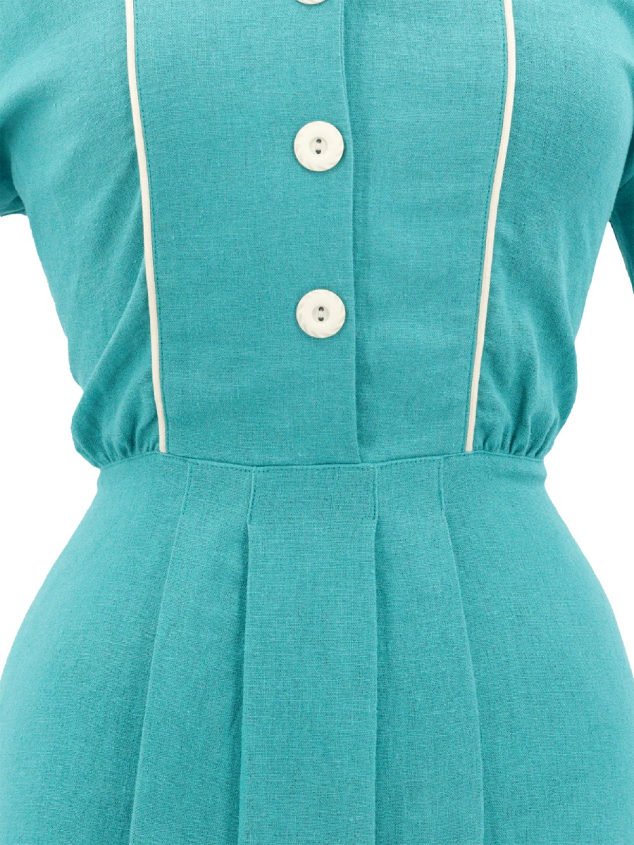 Revival Vintage Kleid Harmony Shirt Dress Palm Beach türkis