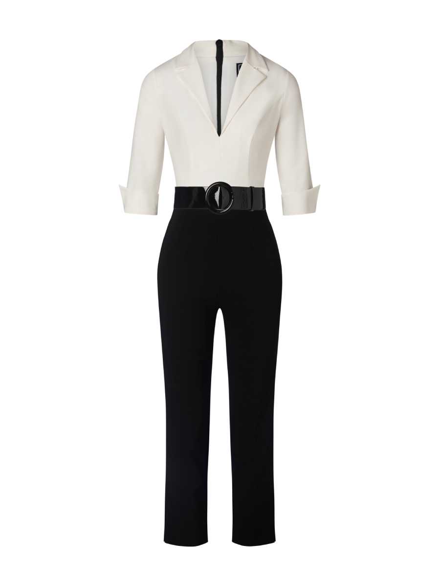 Glamour Bunny Dianne Jumpsuit Black White