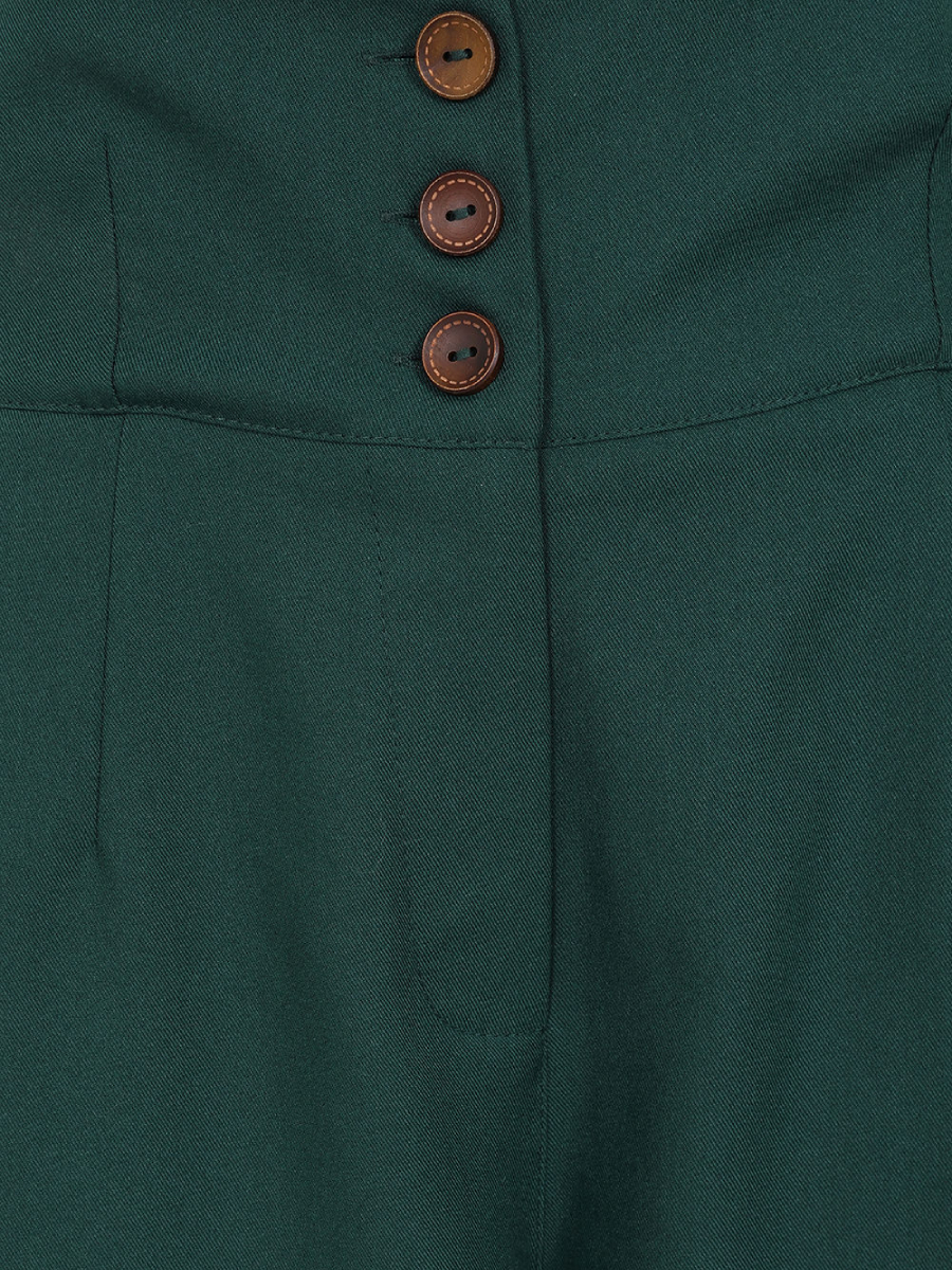 Banned Marlenehose Her Favourites Trouser dunkelgrün