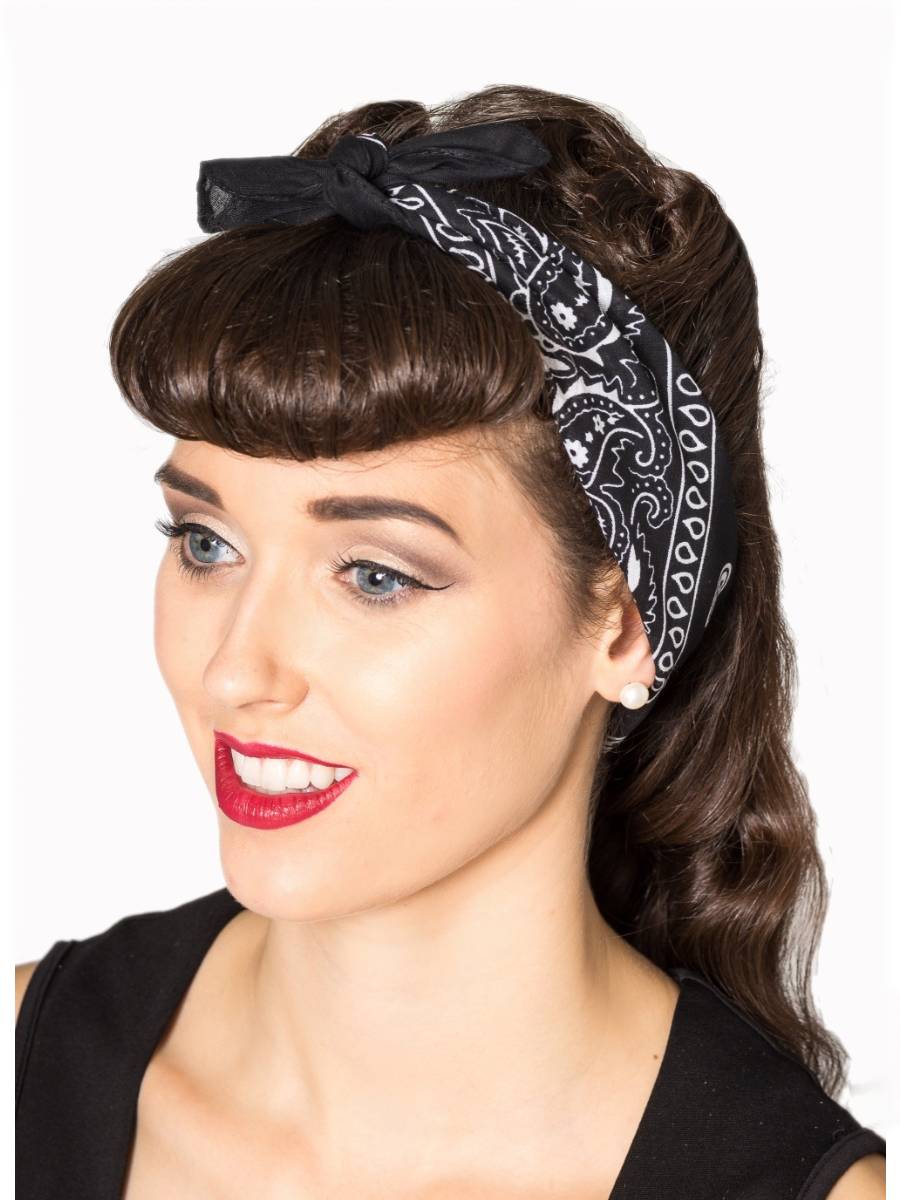 Banned Lysia Bandana schwarz weiß