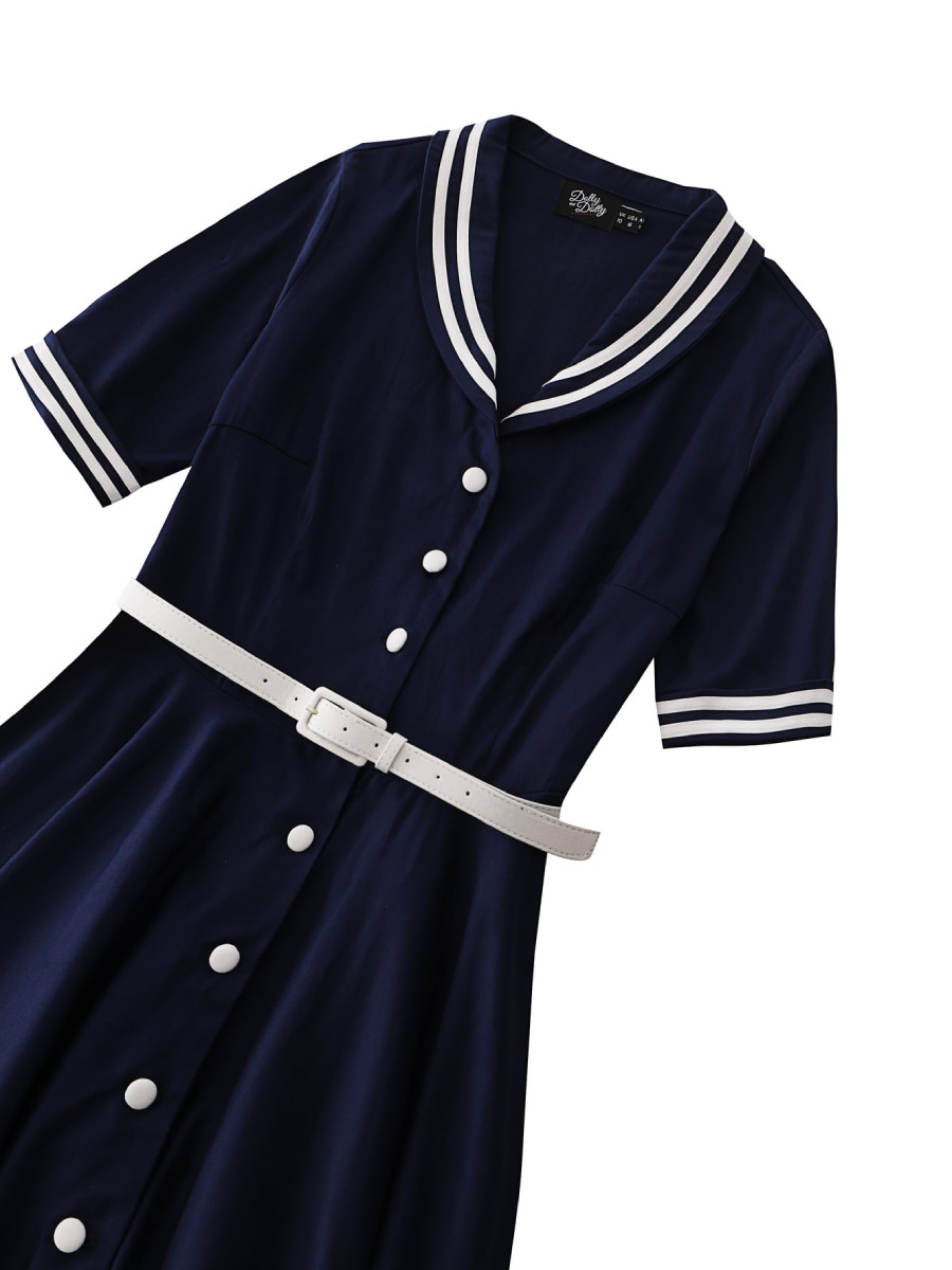 Dolly & Dotty Kleid Mollie Nautical Shirt Dress dunkelblau
