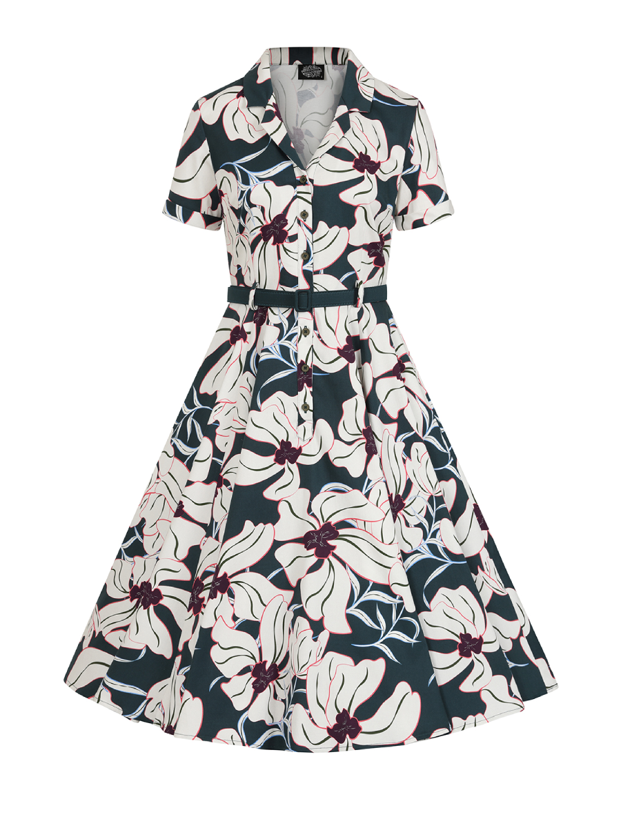 Hearts and Roses Kleid Quinn Floral Swing Dress Green Hearts and Roses Kleid Quinn Floral Swing Dress Green