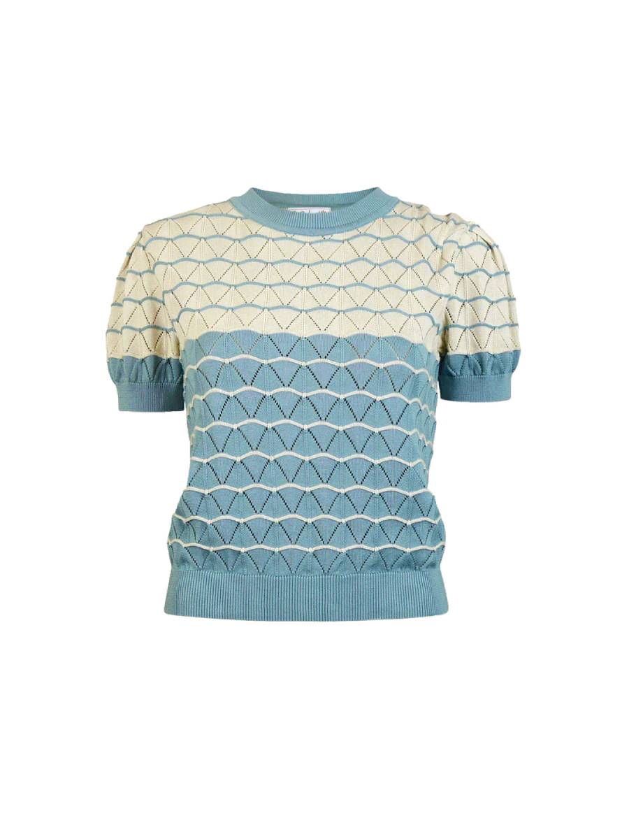 Palava Eve Knitted Top Teal Shell