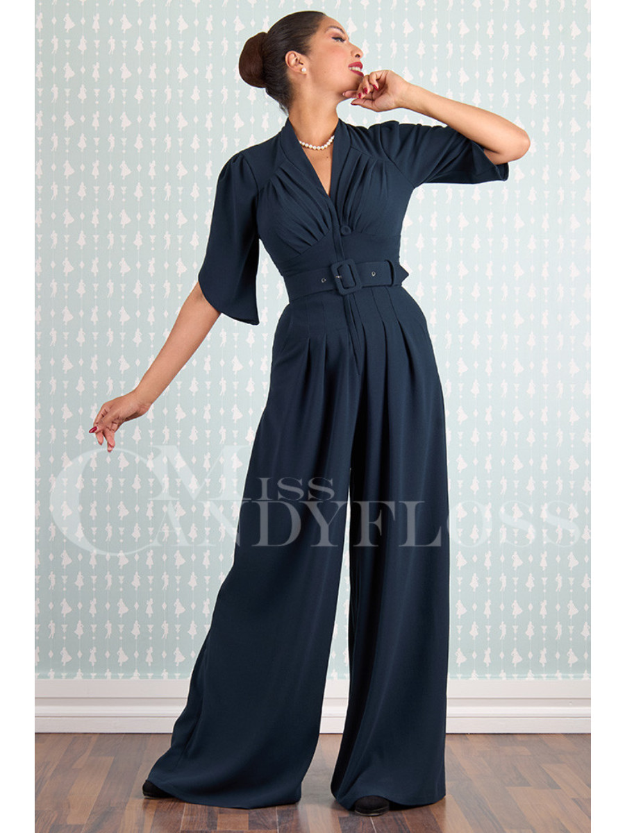 Miss Candyfloss Jumpsuit Giada-Lee dunkelblau