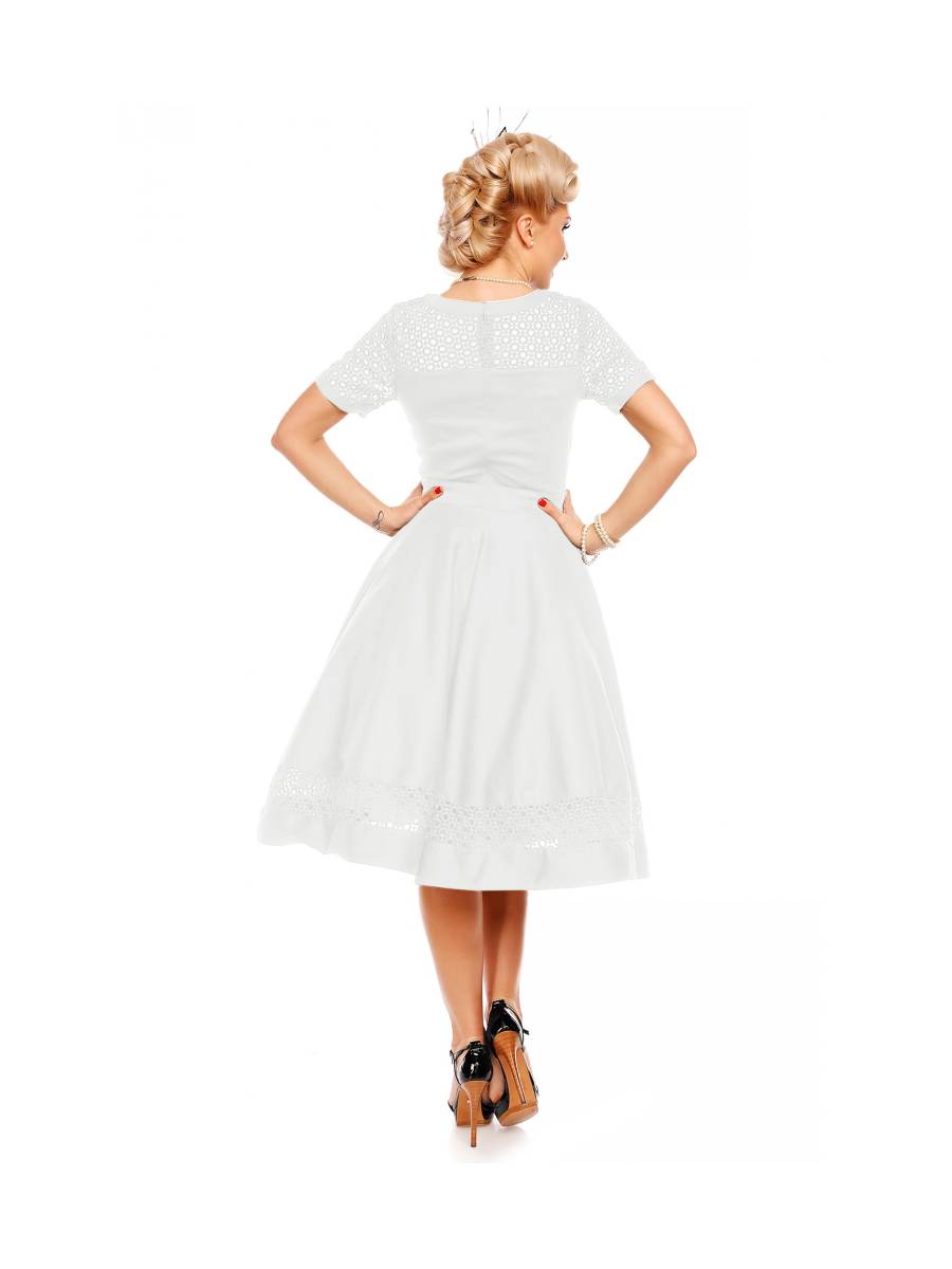 Wedding Dress Lace Swing Dress Dolly And Dotty Tess Lace Sleeved Dress In White Wedding Dress Lace Swing Dress Dolly And Dotty Tess Lace Sleeved Dress In White