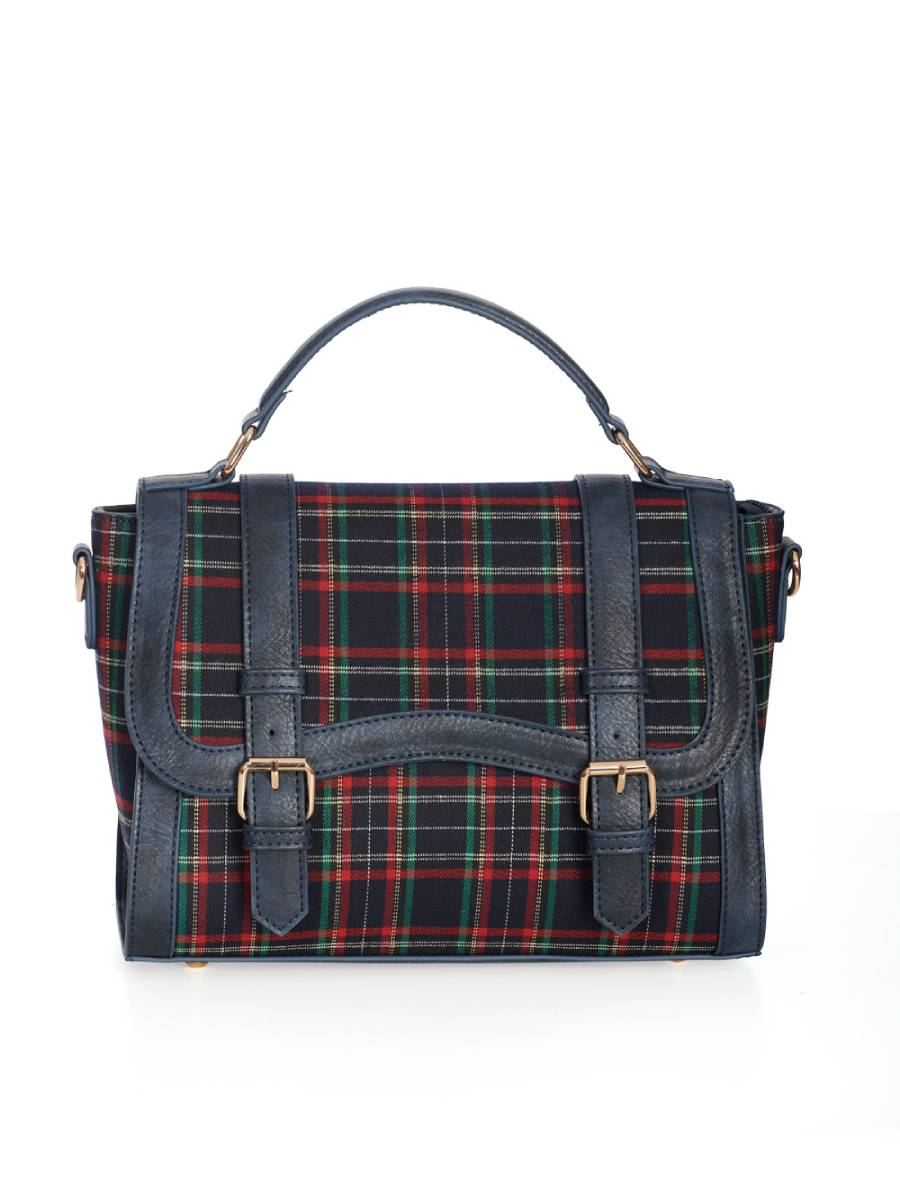 Banned Handtasche Joy to the World Messenger Bag kariert Banned Handtasche Joy to the World Messenger Bag kariert