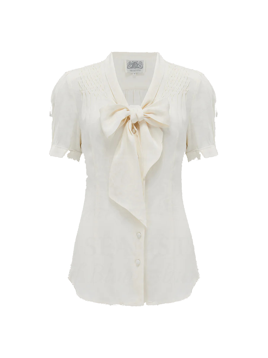 Seamstress of Bloomsbury Bluse Eva Short Sleeve creme