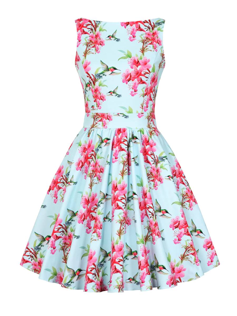 Lady V London Kleid Tea Dress Hummingbird