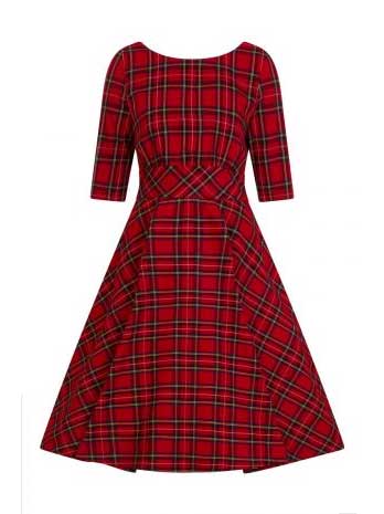 Hell Bunny Irvine 50s Dress Red Tartan