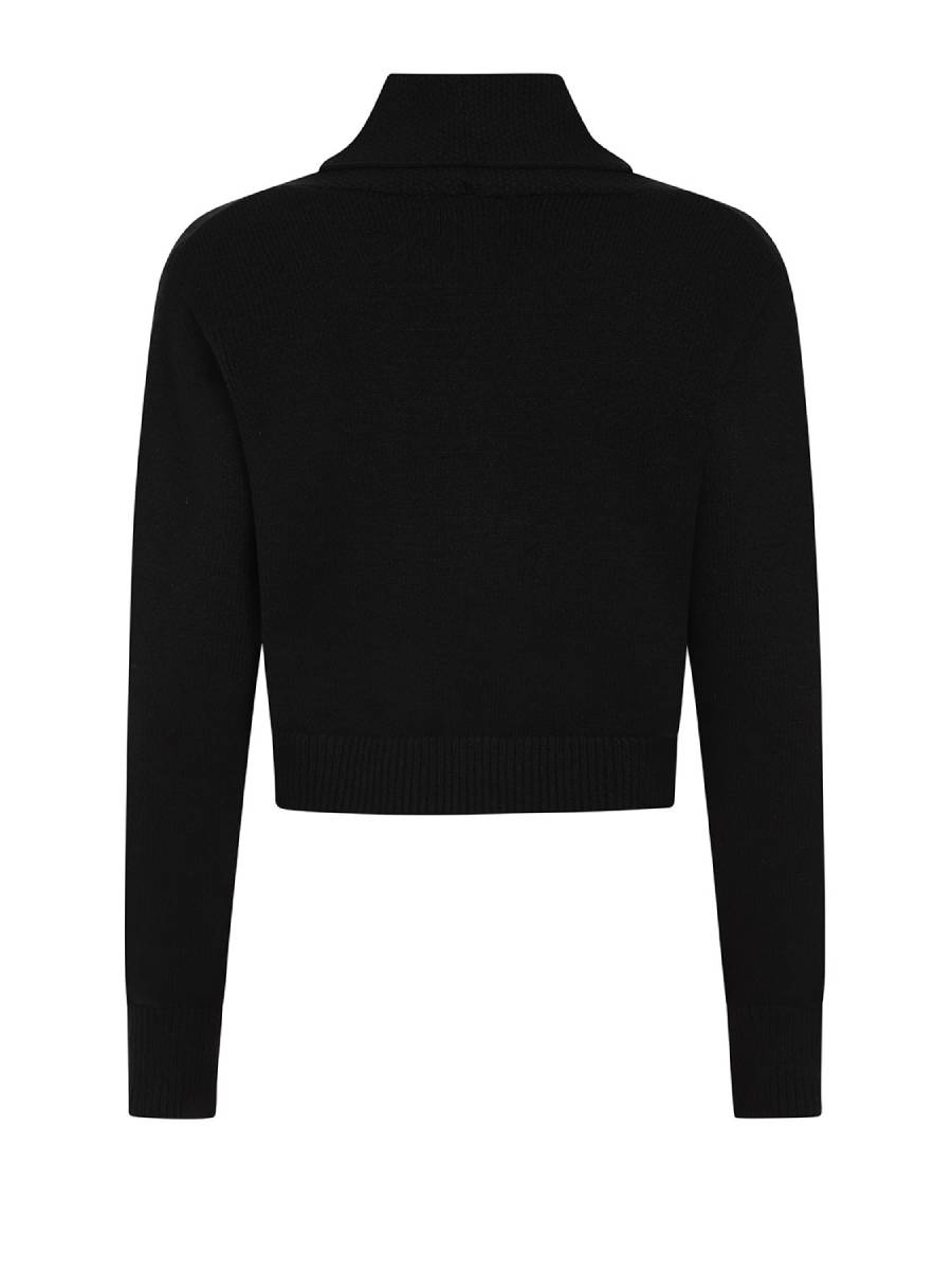Banned Strickjacke Violet Cardigan schwarz