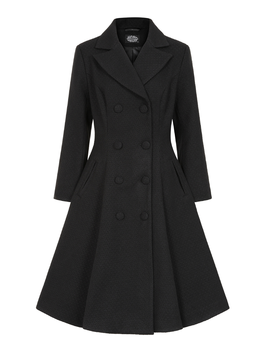 Hearts and Roses Mantel Margo Swing Coat schwarz