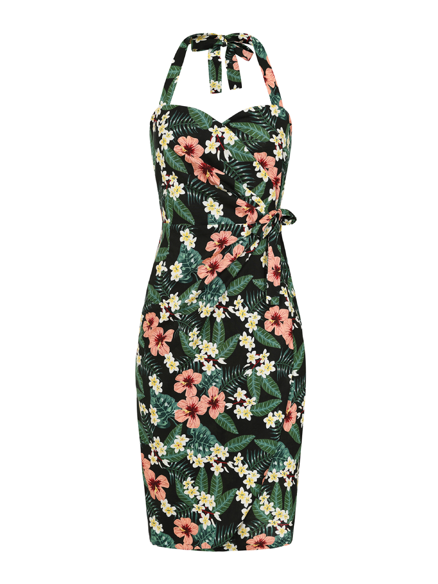 Banned Evie Tropical Tiare Sarong Dress