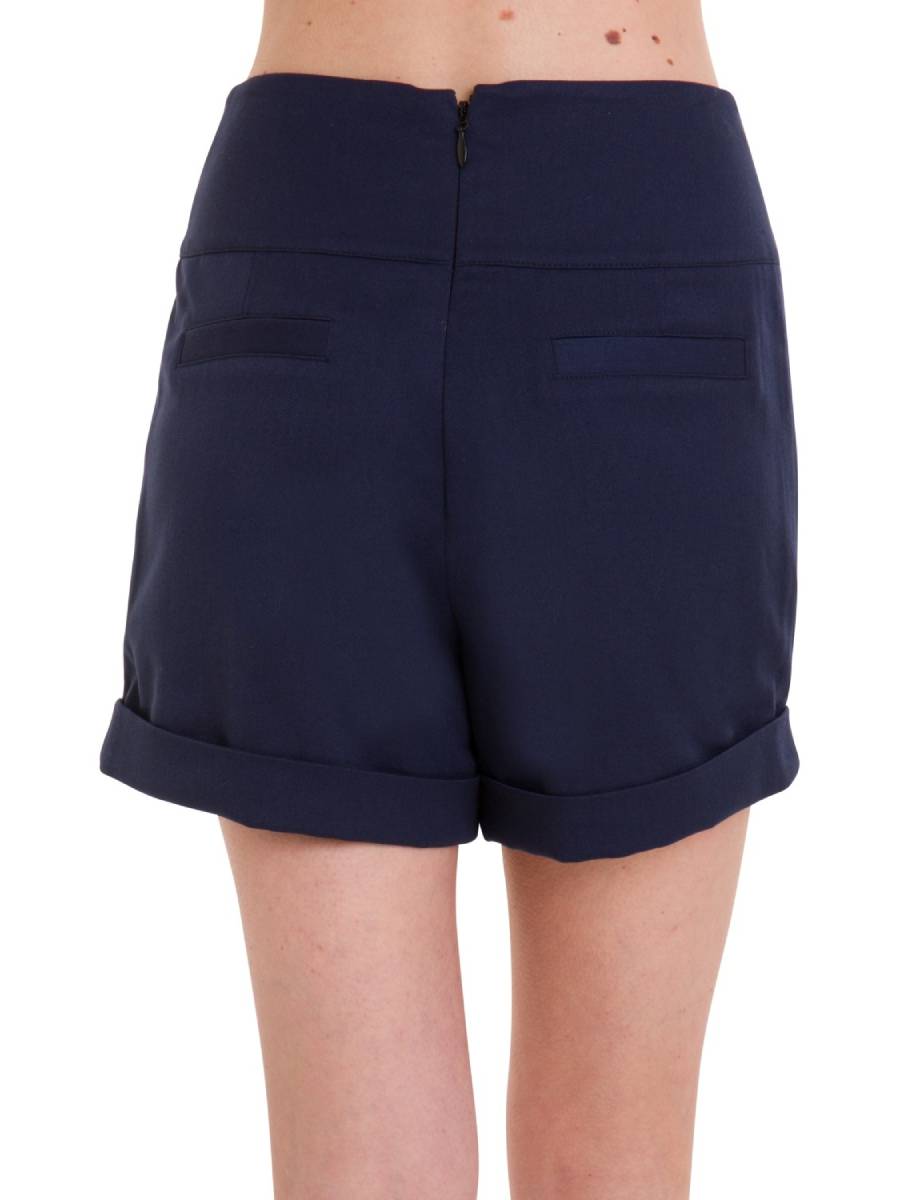 Banned Cute as a Button Shorts Dunkelblaue Shorts im Vintage-Stil mit Knöpfen