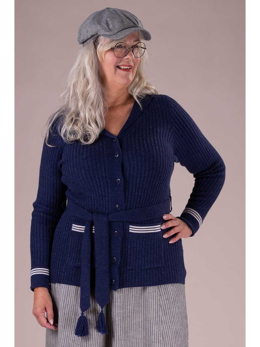 Emmy Collegiate Cruiser Cardigan Navy Ivory