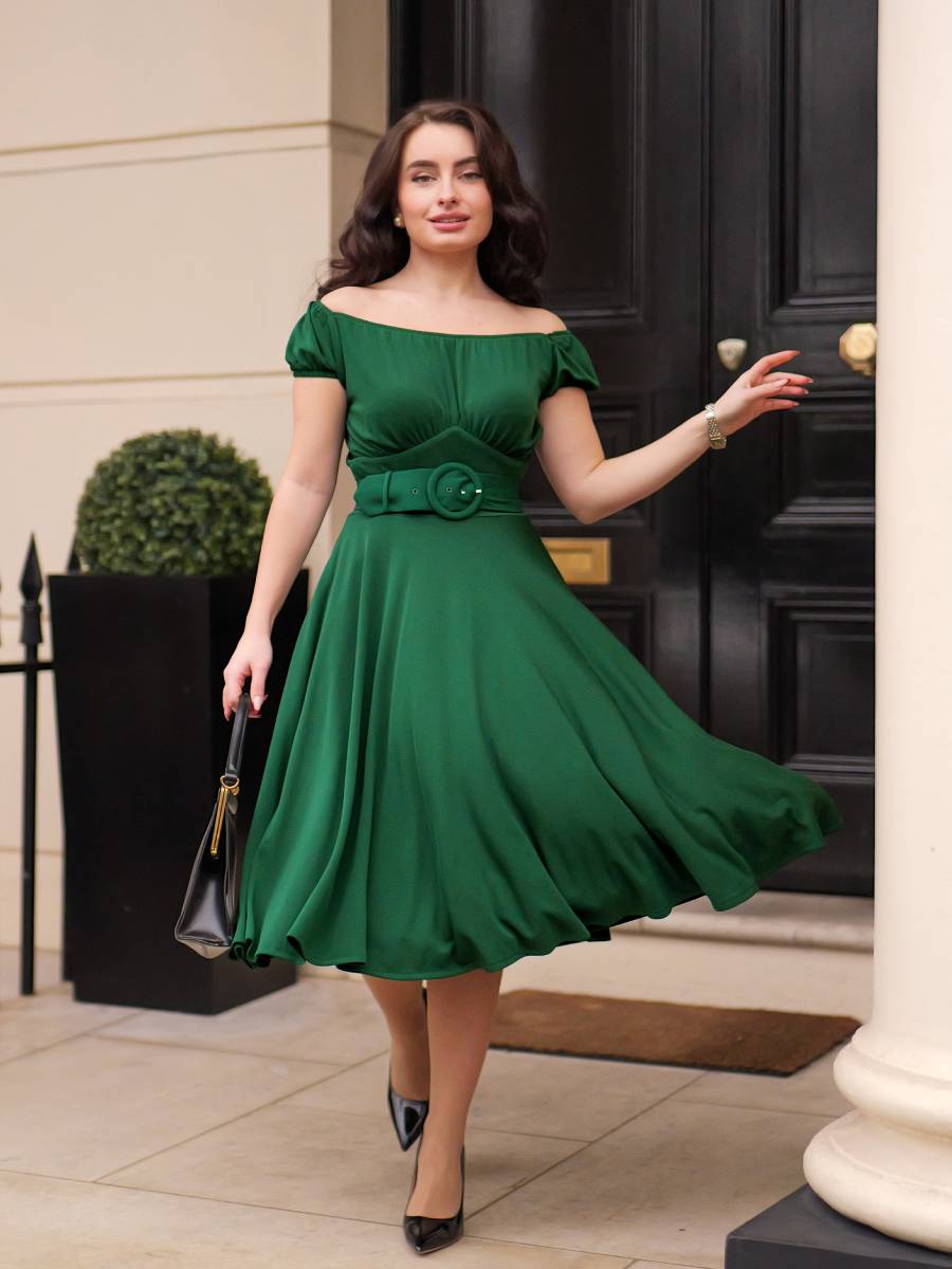 Glamour Bunny Kleid Carmen Swing Dress grün