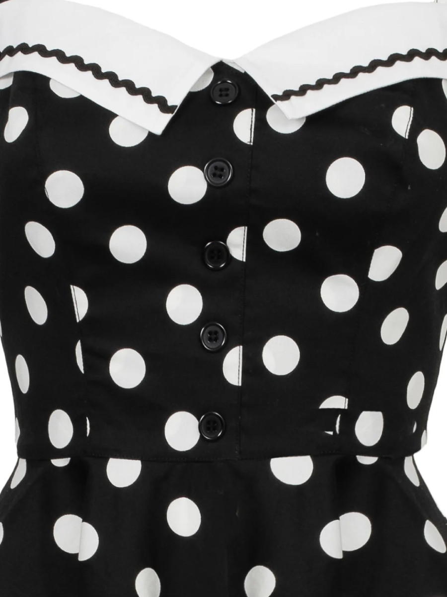 Hell Bunny Domino 50s Dress Black White Polkadot Hell Bunny Domino 50s Dress Black White Polkadot