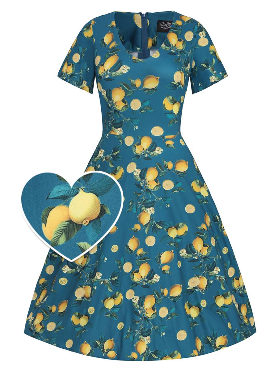 Dolly & Dotty Patricia Dress Blue Lemon