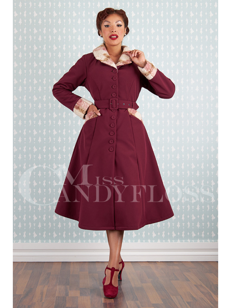 Miss Candyfloss Mantel Nadia-Bo Coat weinrot Miss Candyfloss Mantel Nadia-Bo Coat weinrot