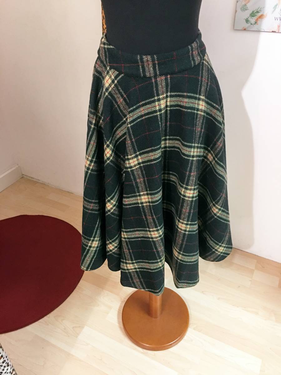 Timeless London Rock Sophie Skirt Green Check