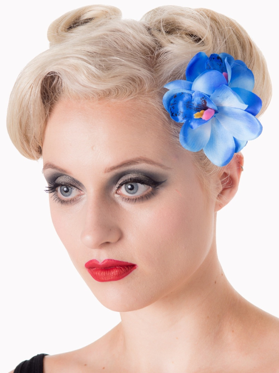 Banned Haarblume Ansteckblume Blue Blossom blau