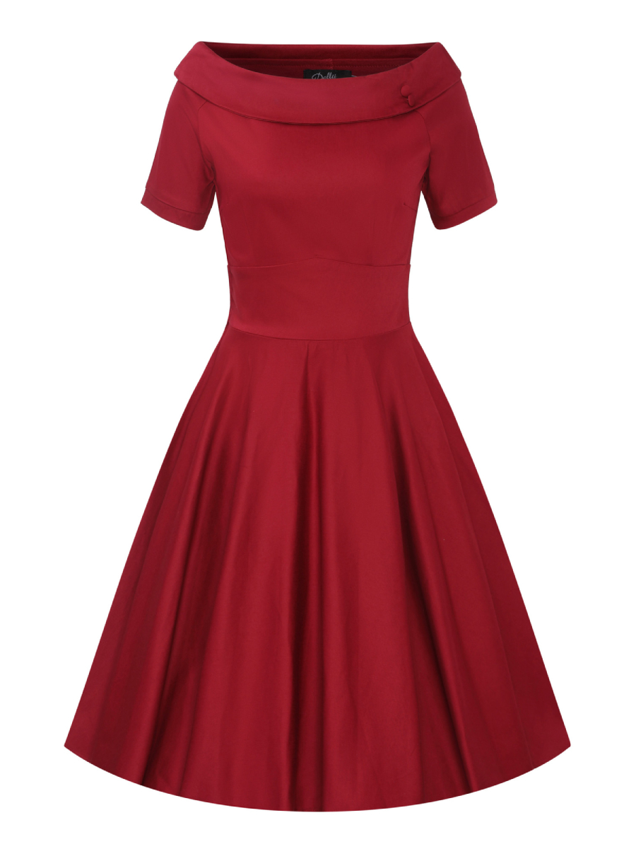 Dolly & Dotty Kleid Darlene Swing Dress Burgundy weinrot Dolly & Dotty Kleid Darlene Swing Dress Burgundy weinrot