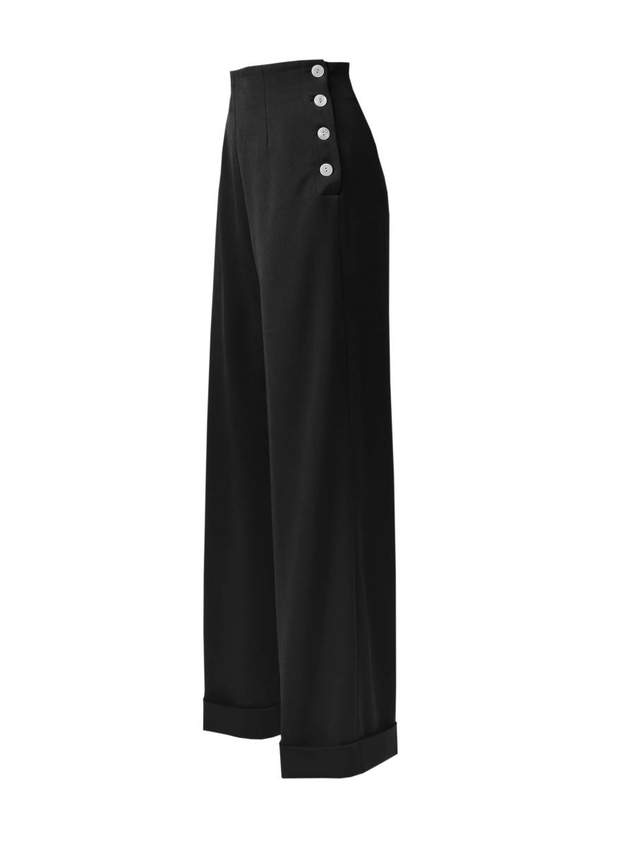 House of Foxy 1940s Swing Trousers Black