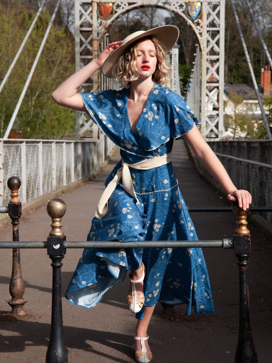 House of Foxy Bessie Beach Pyjamas Blue Eden