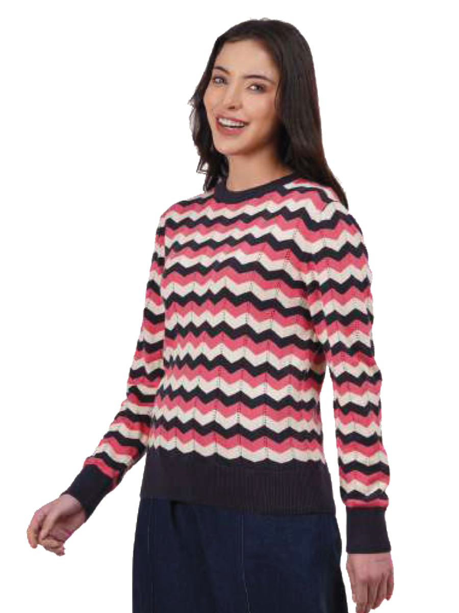 Circus Pullover Zig Zag Charcoal altrosa anthrazit