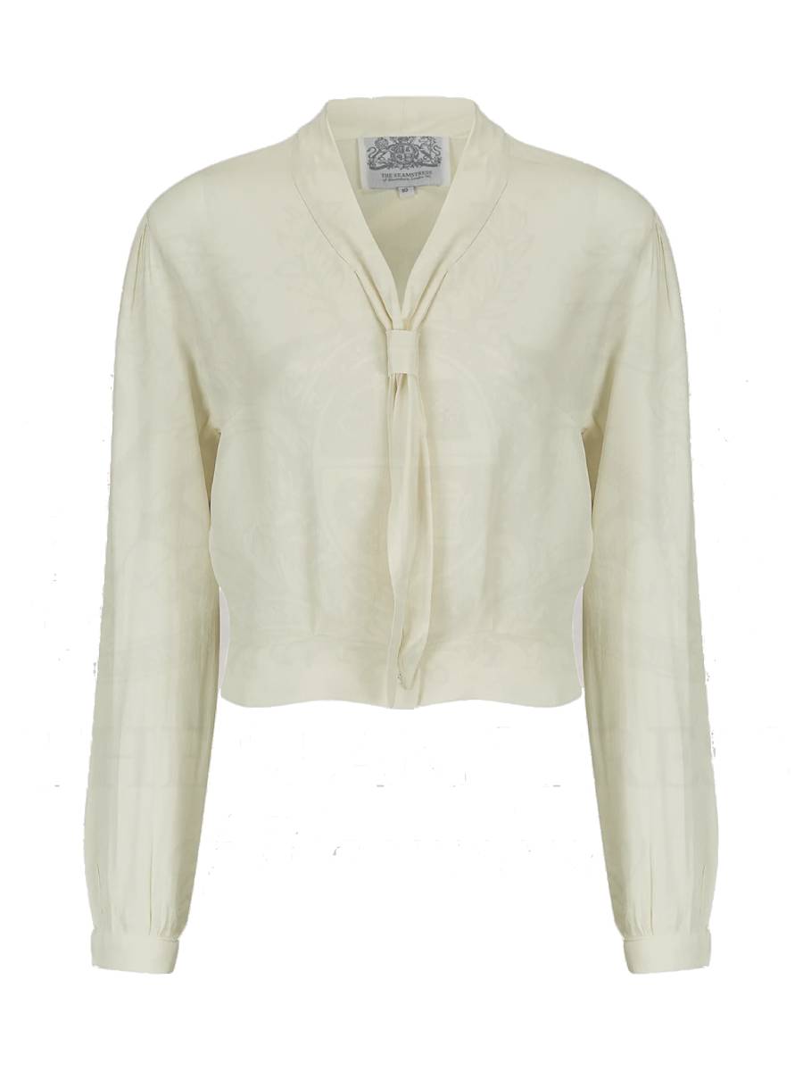 Seamstress of Bloomsbury Bonnie Blouse Long Sleeve Cream