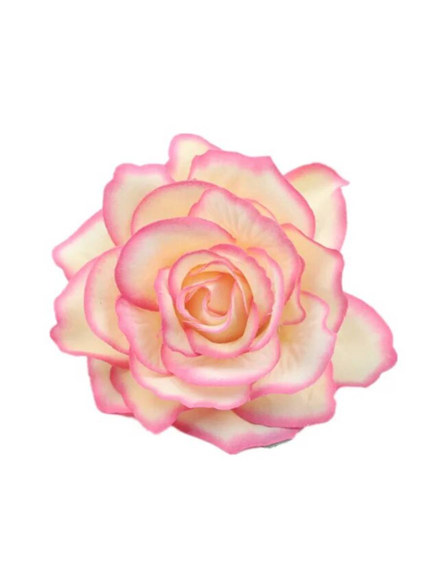 Haarblume Rose weiß rosa