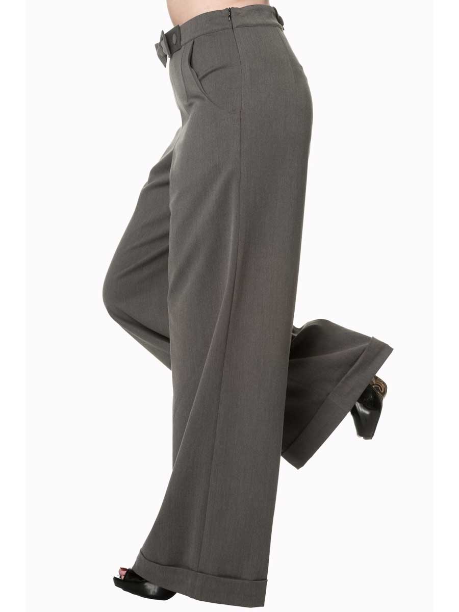 Banned Marlenehose Hidden Away Trousers grau