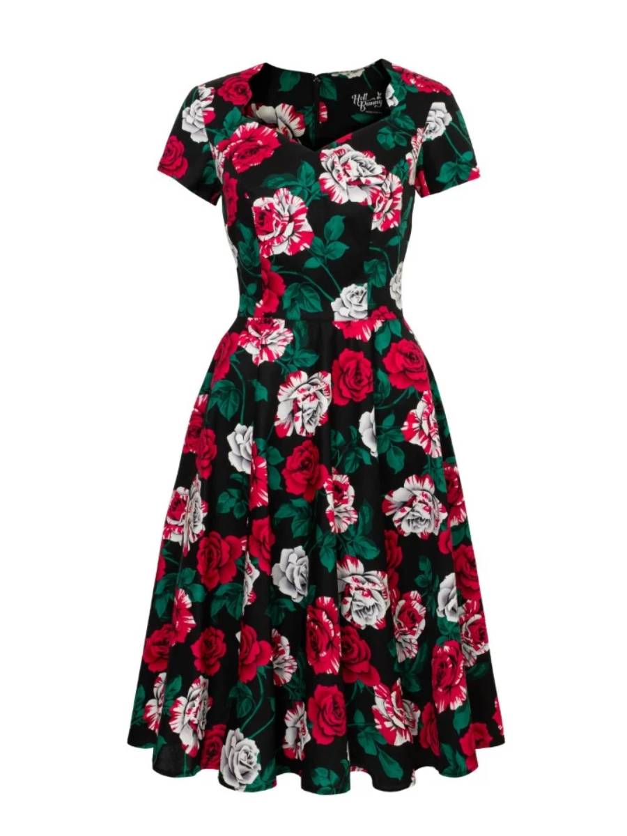 Hell Bunny Kleid Paint Me Roses Dress