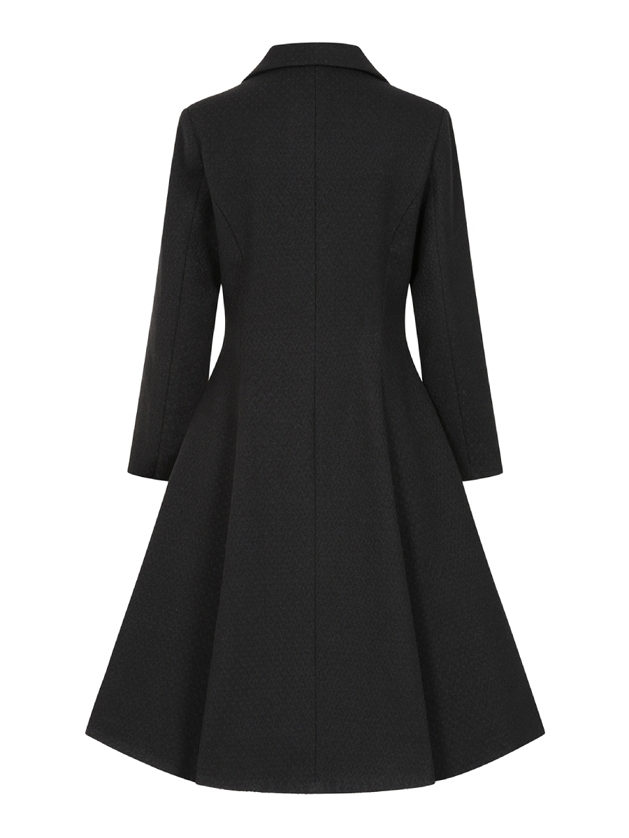 Hearts and Roses Mantel Margo Swing Coat schwarz
