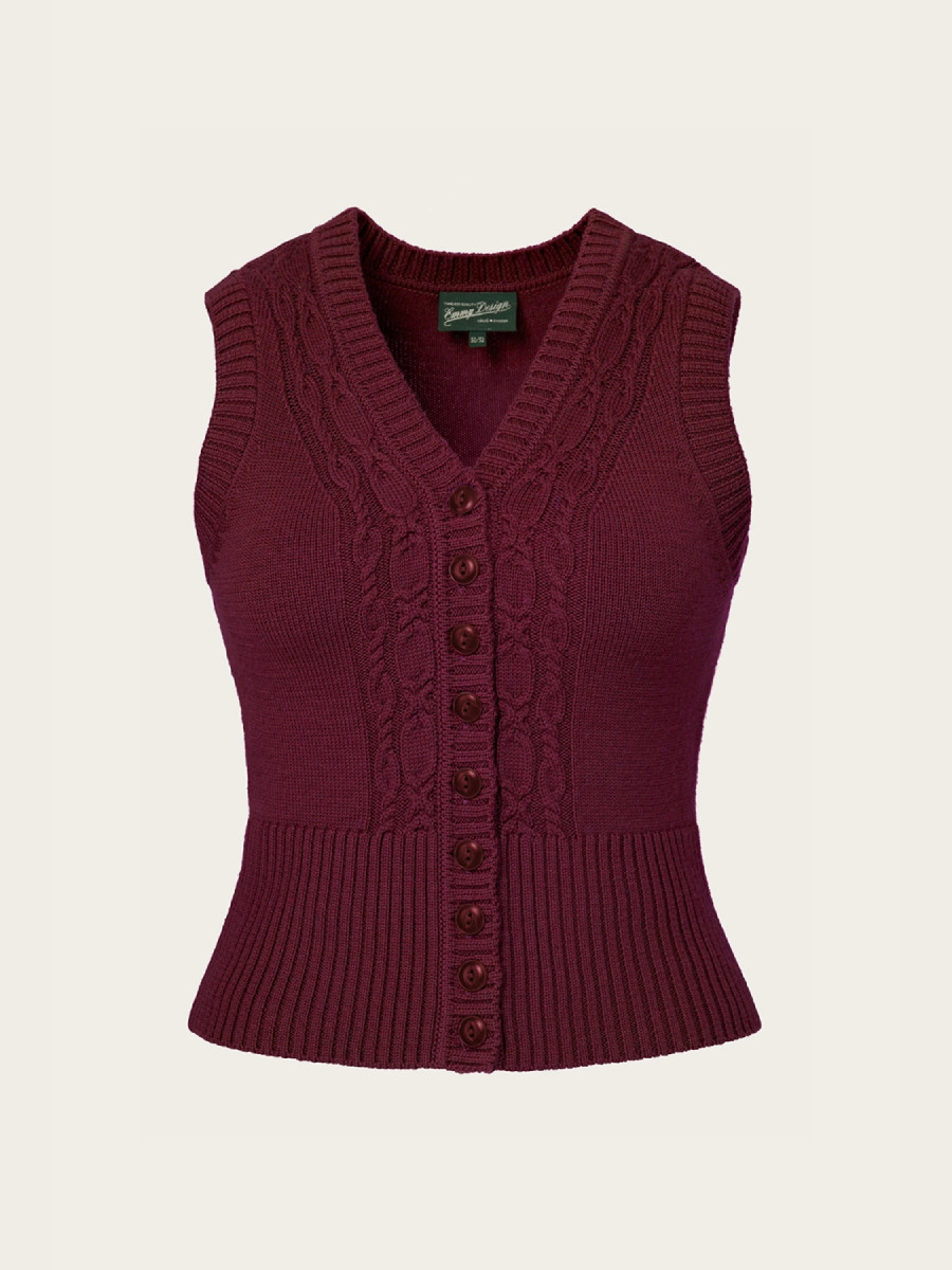 Emmy Pullunder Sassy Sweater Vest Maroon weinrot