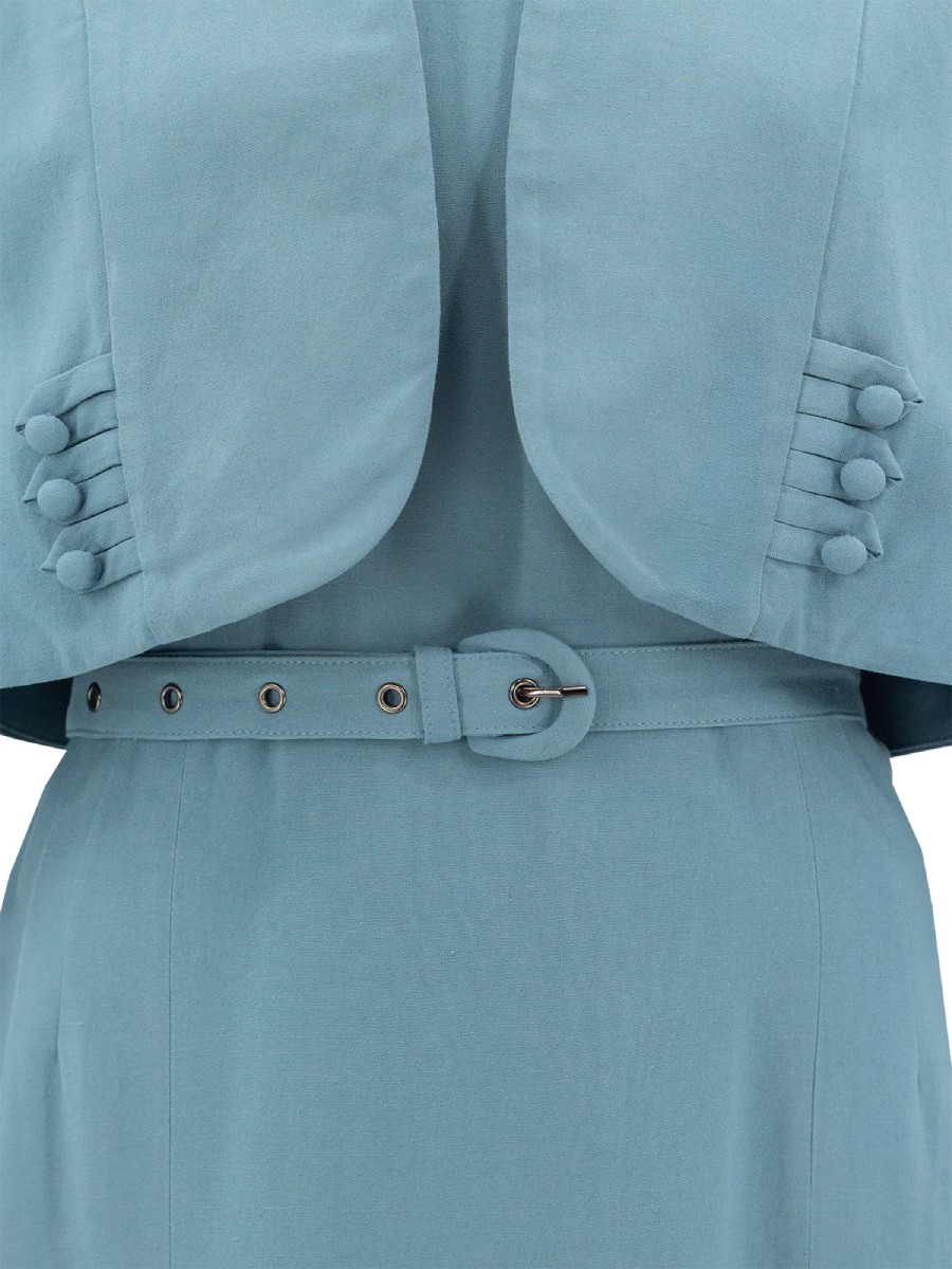 Revival Vintage Soiree Set Kleid mit Bolero Crystal Blue