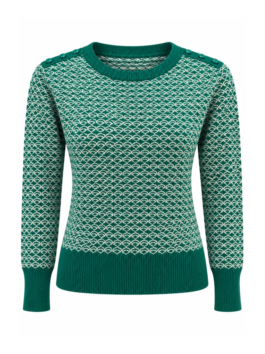 Circus Pullover Wave Forest Green dunkelgrün