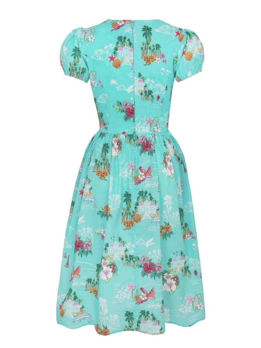 Hell Bunny Kleid Ayanna Dress Tropical Islands türkis