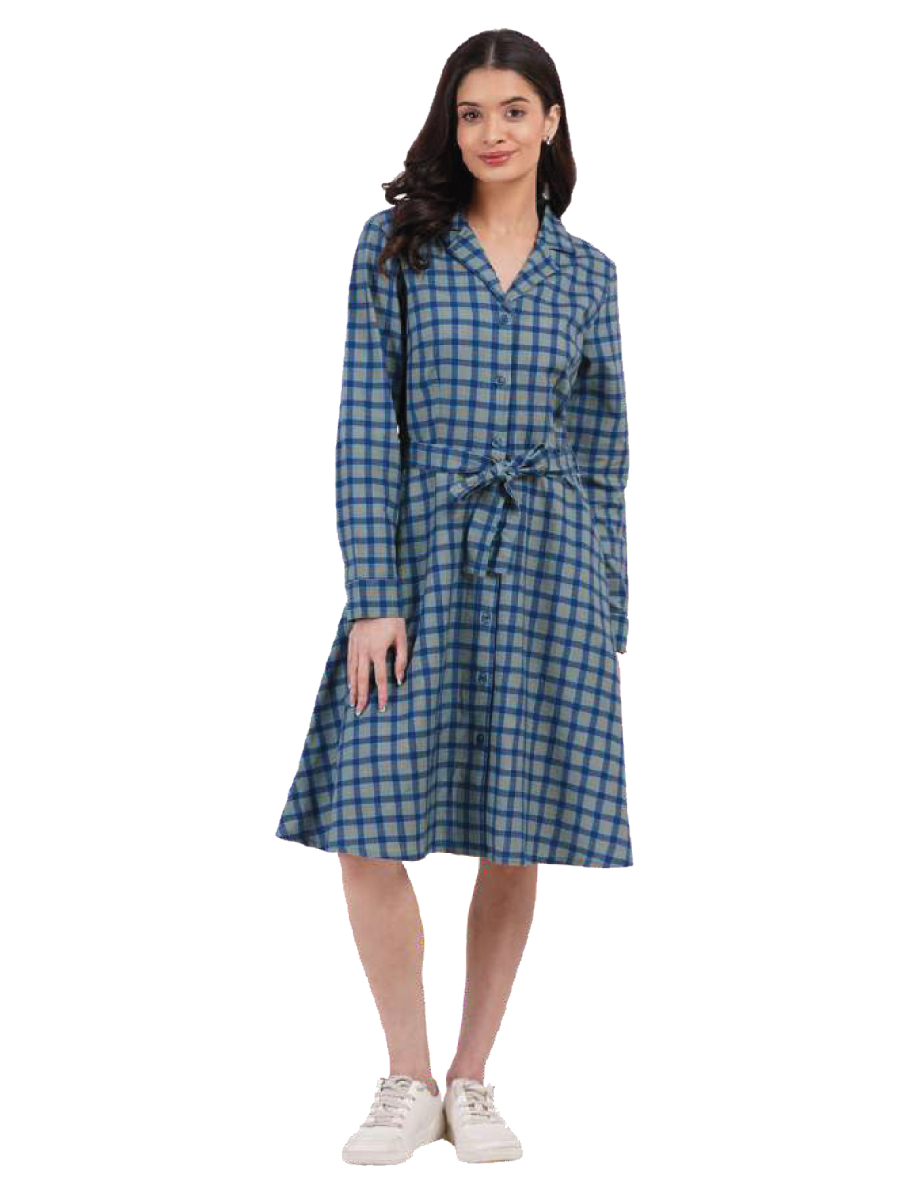 Circus Tartan Check Dress Blue