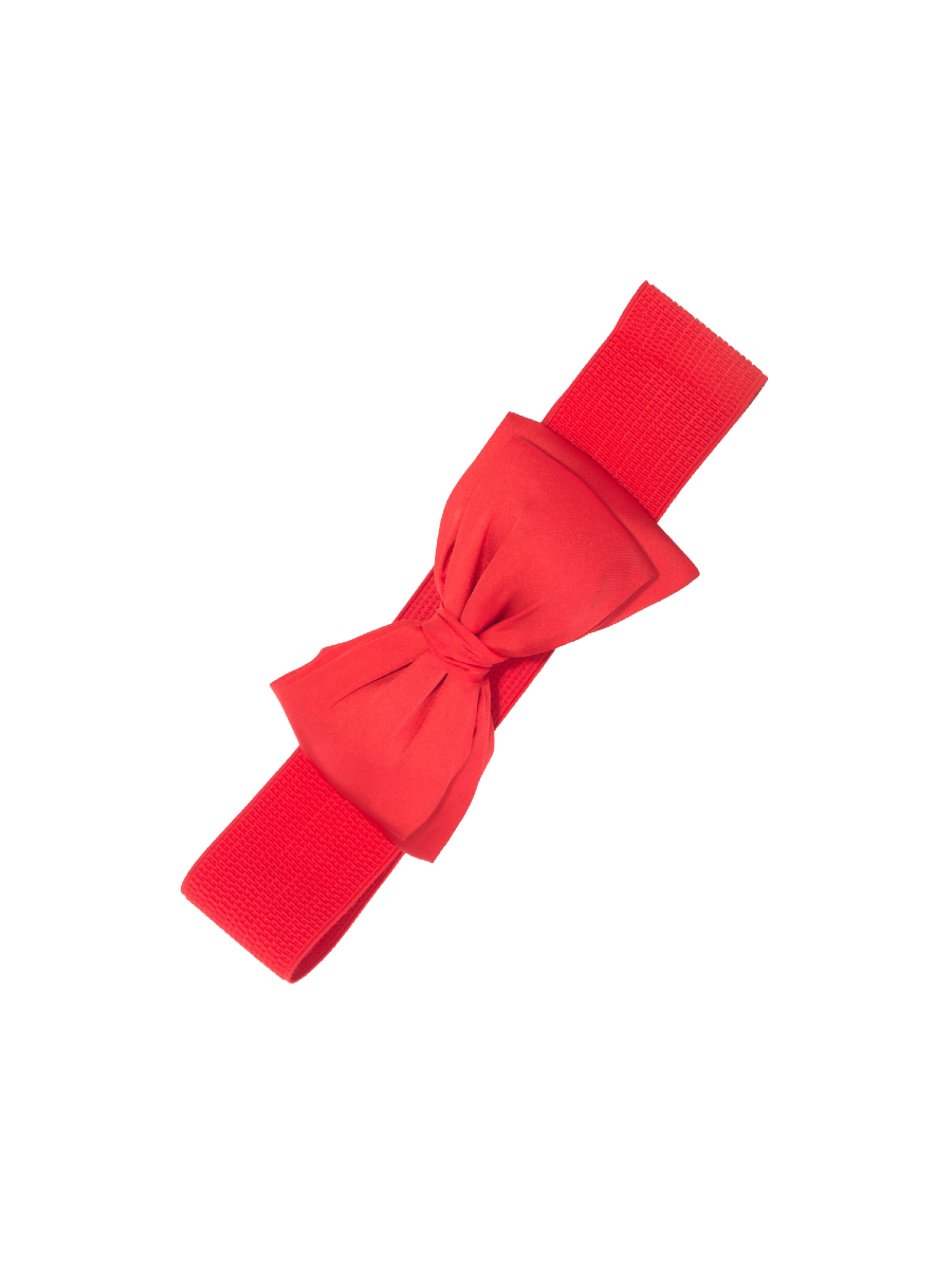 banned-bella-belt-red Banned Stretchgürtel Bella rot mit Schleife