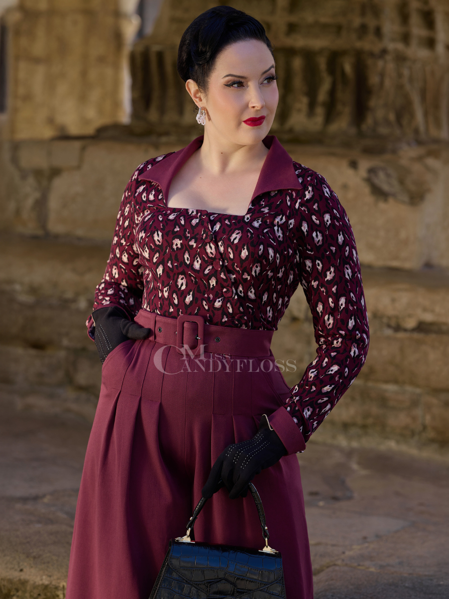 Miss Candyfloss Jumpsuit Greer-Bo weinrot