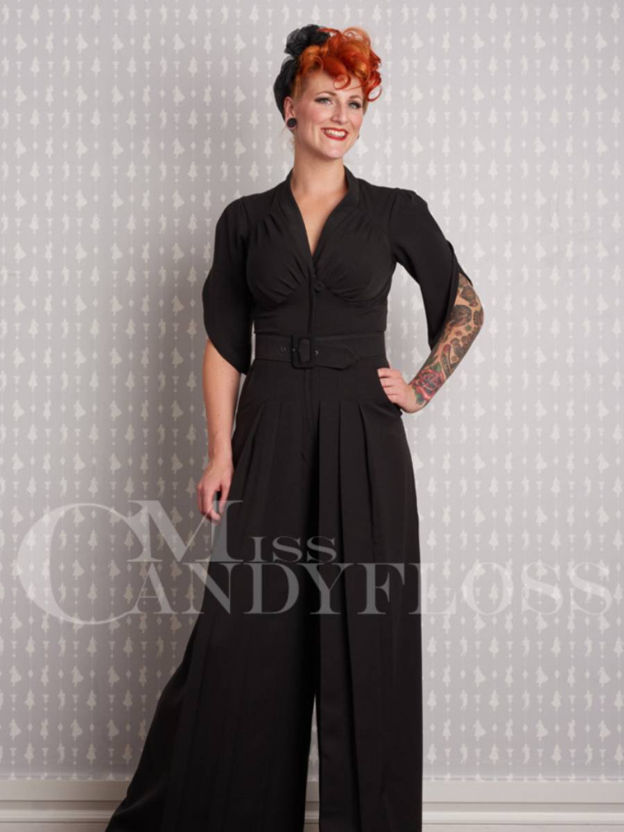 Miss Candyfloss Jumpsuit Gigi-Lou schwarz