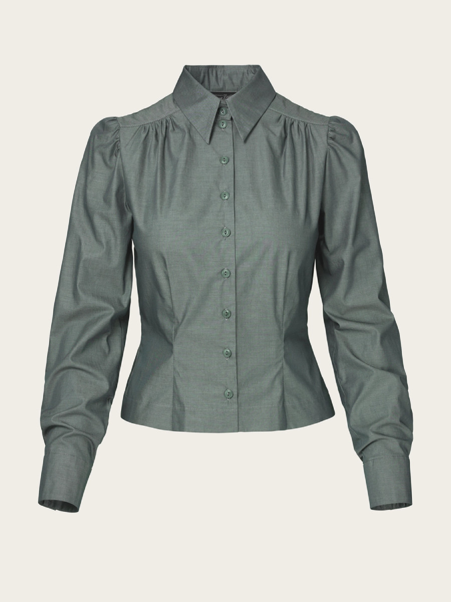 Emmy Bluse Spectacular Spearpoint Shirt Hunter Green Emmy Bluse Spectacular Spearpoint Shirt Hunter Green