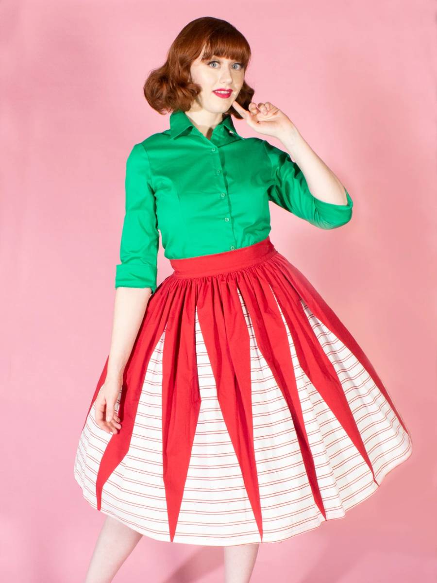 The Oblong Box Shop Rock Holiday Affair Gathered Skirt