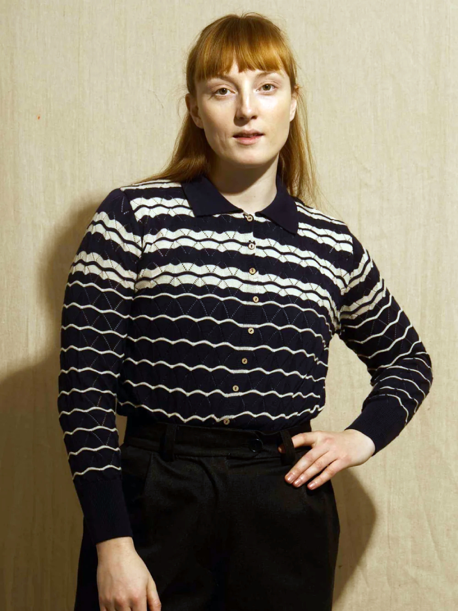 Palava Pullover Dolly Top Navy Stripe dunkelblau
