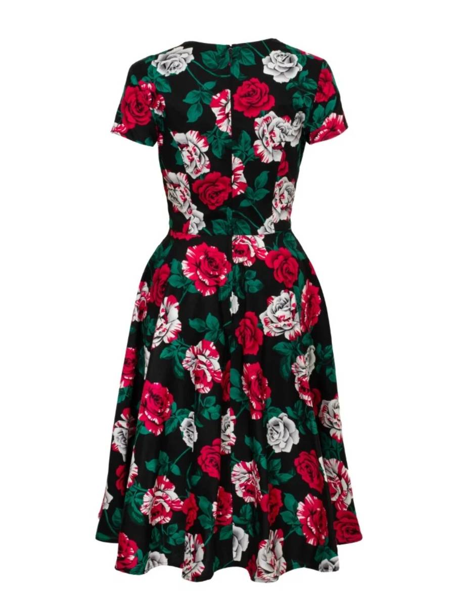 Hell Bunny Kleid Paint Me Roses Dress