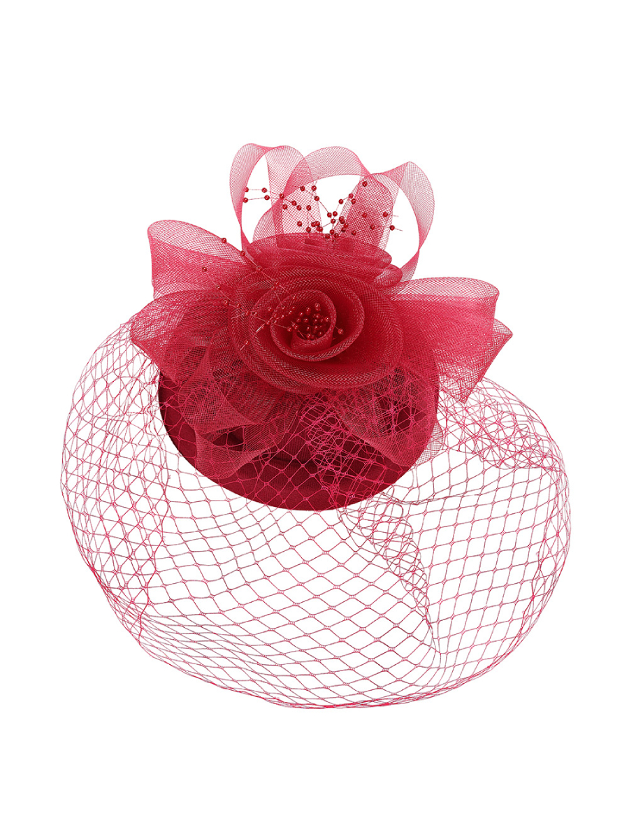 Banned Fascinator Royal Bloom weinrot