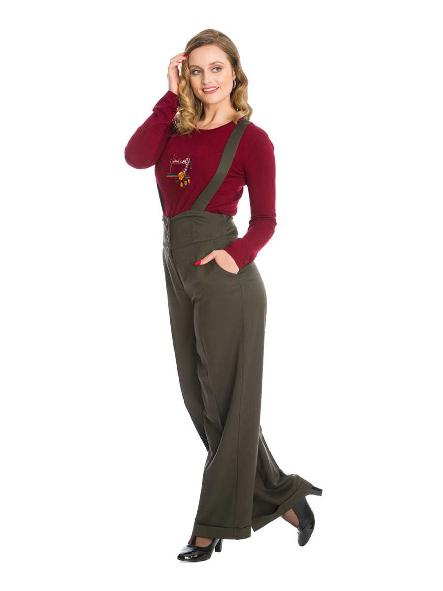 Banned Marlenehouse Her Favourites Trouser olivgrün