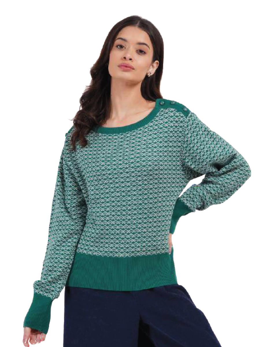 Circus Pullover Wave Forest Green dunkelgrün