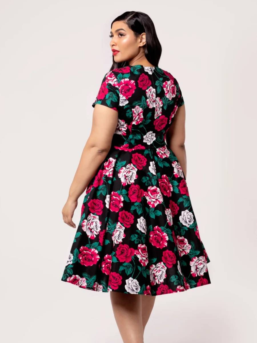 Hell Bunny Kleid Paint Me Roses Dress