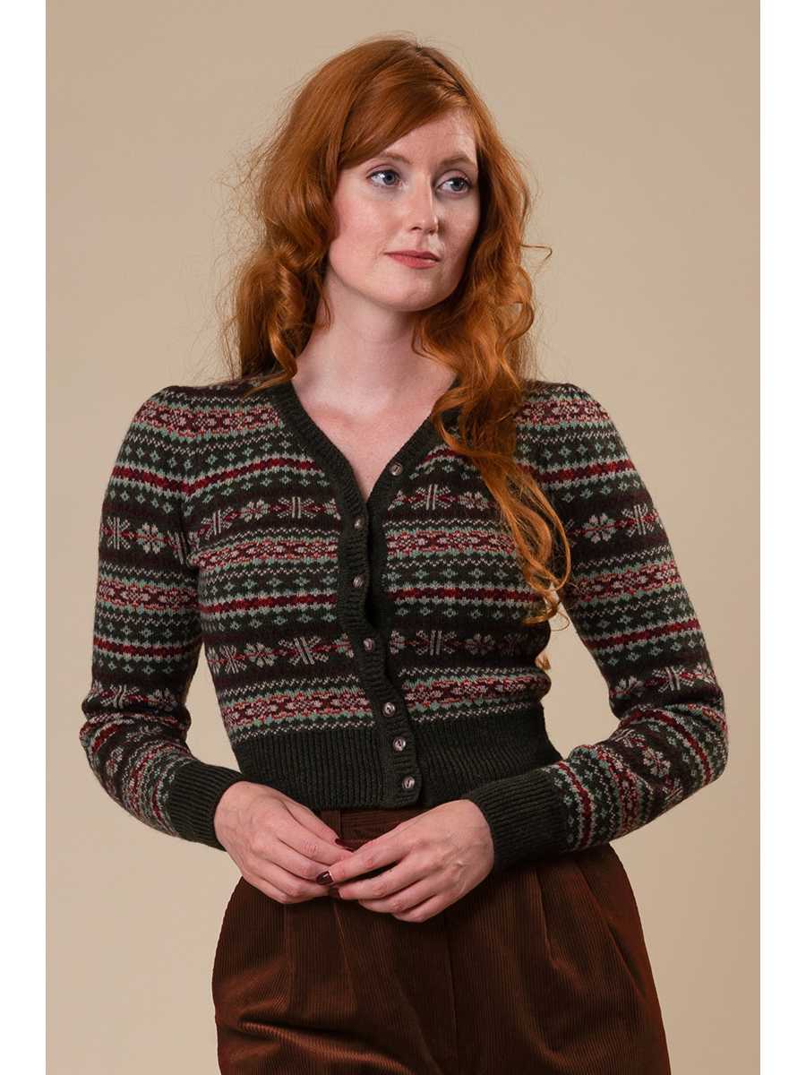 Emmy The Fair-Est Cardigan Pine Green